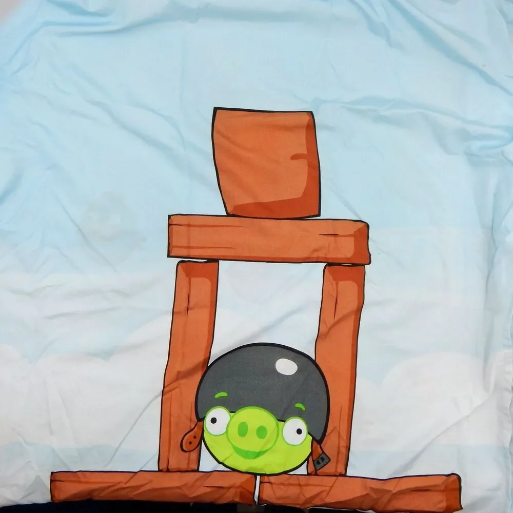 Angry Birds Microfiber Shower Curtain 72 Inch Jay Franco Blue